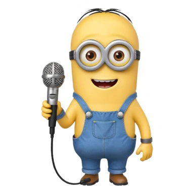 Minions singing, with micro sticker
