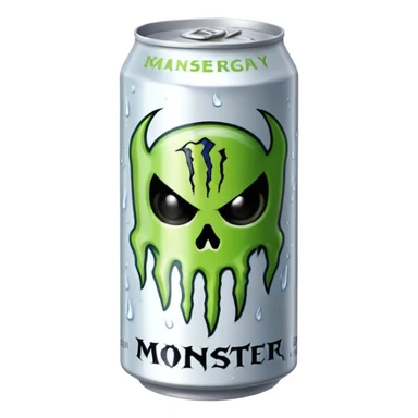 White monster energy drink  sticker