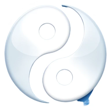 blue ying yang sticker