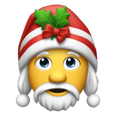 Koe met kerstmuts sticker