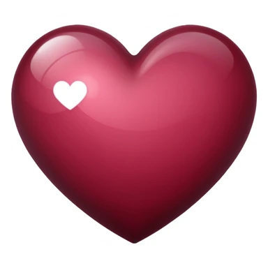 burgundy heart with a subtle gradient sticker