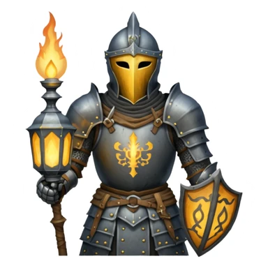 dark souls knight in armor holding a lantern in hand sticker