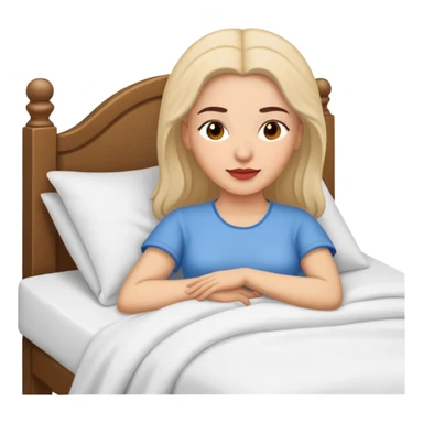 Albanian woman chilling in bed sticker