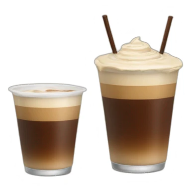 cheers with two cups of cold coffee sticker