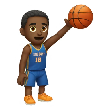 Basketball player shooting sticker