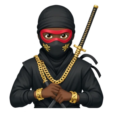 Una persona así Ninja pero que esté así como mala pero que sea mala y ya rapera O sea que allá que la foto digo que el emoji sea un Ninja Ninja Ninja sosteniendo una arma sticker