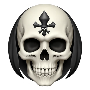Wiz 101 casting sigil black and white death skull   inspired school sticker