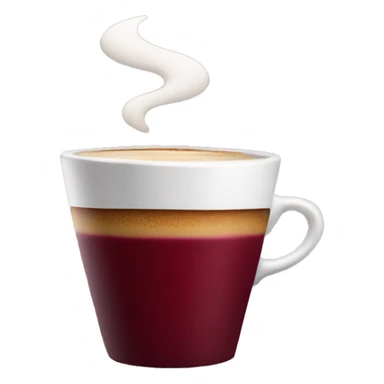 hot burgundy cup of coffee sticker