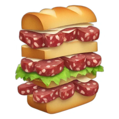 Salami sandwich sticker