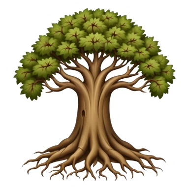 tree with roots sticker