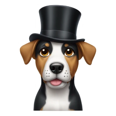 Dog with a top hat  sticker