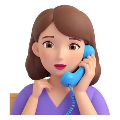 girl talking on phone bedroom background, close up pose sticker
