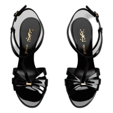 ysl sandal tribute black patent sticker