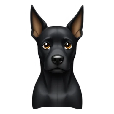 black dog with beard and pointy ears sticker