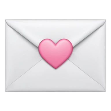 A close-up photograph of a simple white paper envelope sealed with a small, pink heart, natural lighting sticker