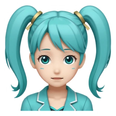 Hatsune Miku  embarrassed twintail sticker