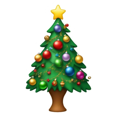 christmas tree covered in decorations  sticker