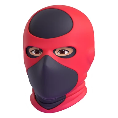 red and black ski mask sticker