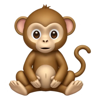 Monkey stuffed animal sticker