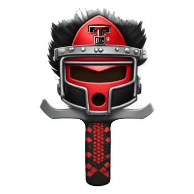 Texas-tech-red-raiders Caucasian tattooed  battle helmet Mohawk machete  sticker