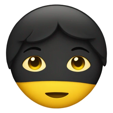 Half black and yellow heart sticker