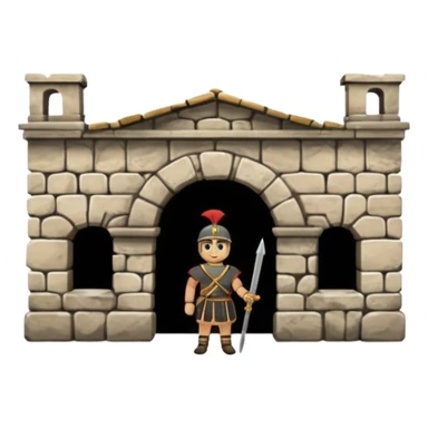 soldier barracks, roman sticker