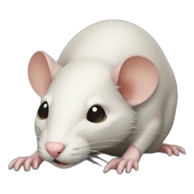 flattened nyc rat sticker