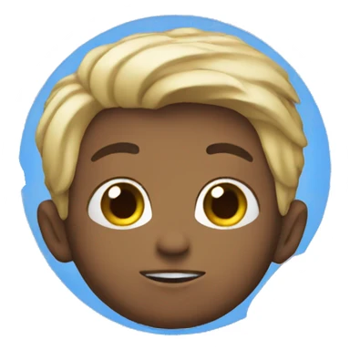 Emoji sticker azul sticker