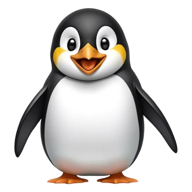 Penguin laughing sticker