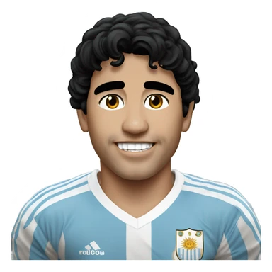 maradona argentina young smile sticker