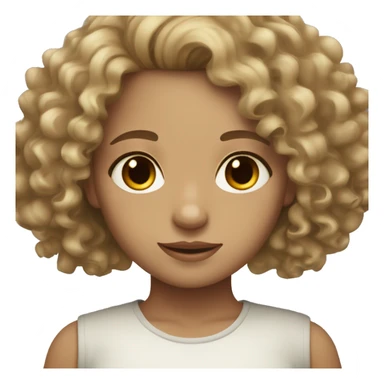 dark blond curly haired girl with pale olive skin big beautiful brown eyes sticker