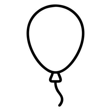 outlined balloon icon, no fill sticker