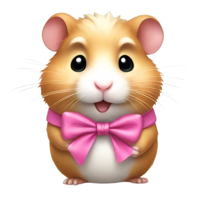 Hamster wearing a pink bow  sticker