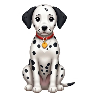 dalmatian dog sitting sticker