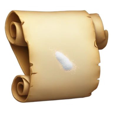  a scroll of parchment with a pile of salt sticker