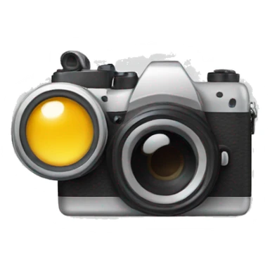 Eyebrow up Emoji holding camera sticker