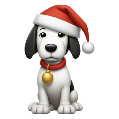 Snoopy wearing Santa’s Hat sticker