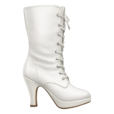 white high heeled leather boots sticker