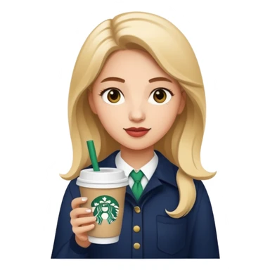 A PREEPY girl with Starbucks  sticker