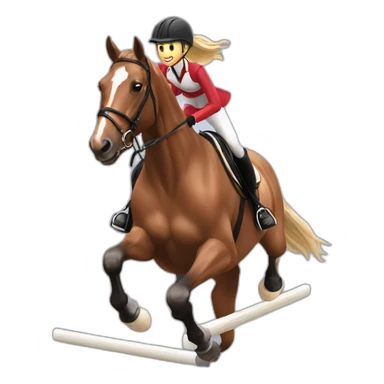 showjumping horse with a girl sticker
