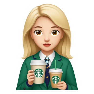 A PREEPY girl with Starbucks  sticker