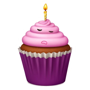 Cute birthday cupcake  sticker