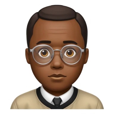 diddy with glasses but white skintone sticker
