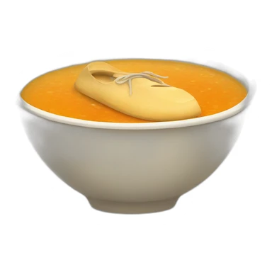 Shoe in a bowl of soup sticker