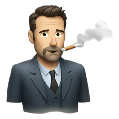 Ben Affleck smoking sticker