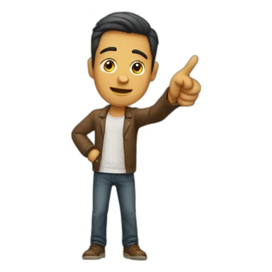 Man pointing at you sticker