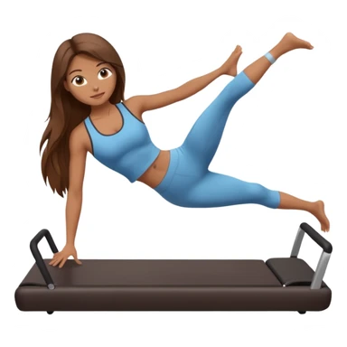 Pilates girl tan skin and brown long hair  sticker