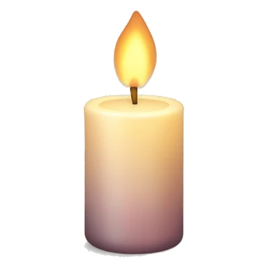 Candle in a powder-colored glass sticker
