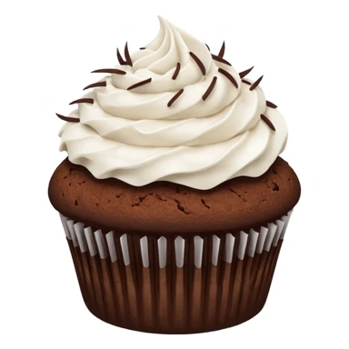 Chocolate cupcake with coconut frosting & coconut flakes sticker