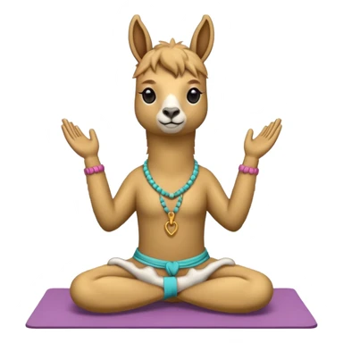 llama doing yoga sticker